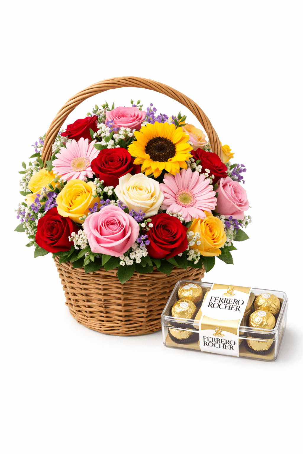 Fresh flowers and Ferrero Rocher treat (1)